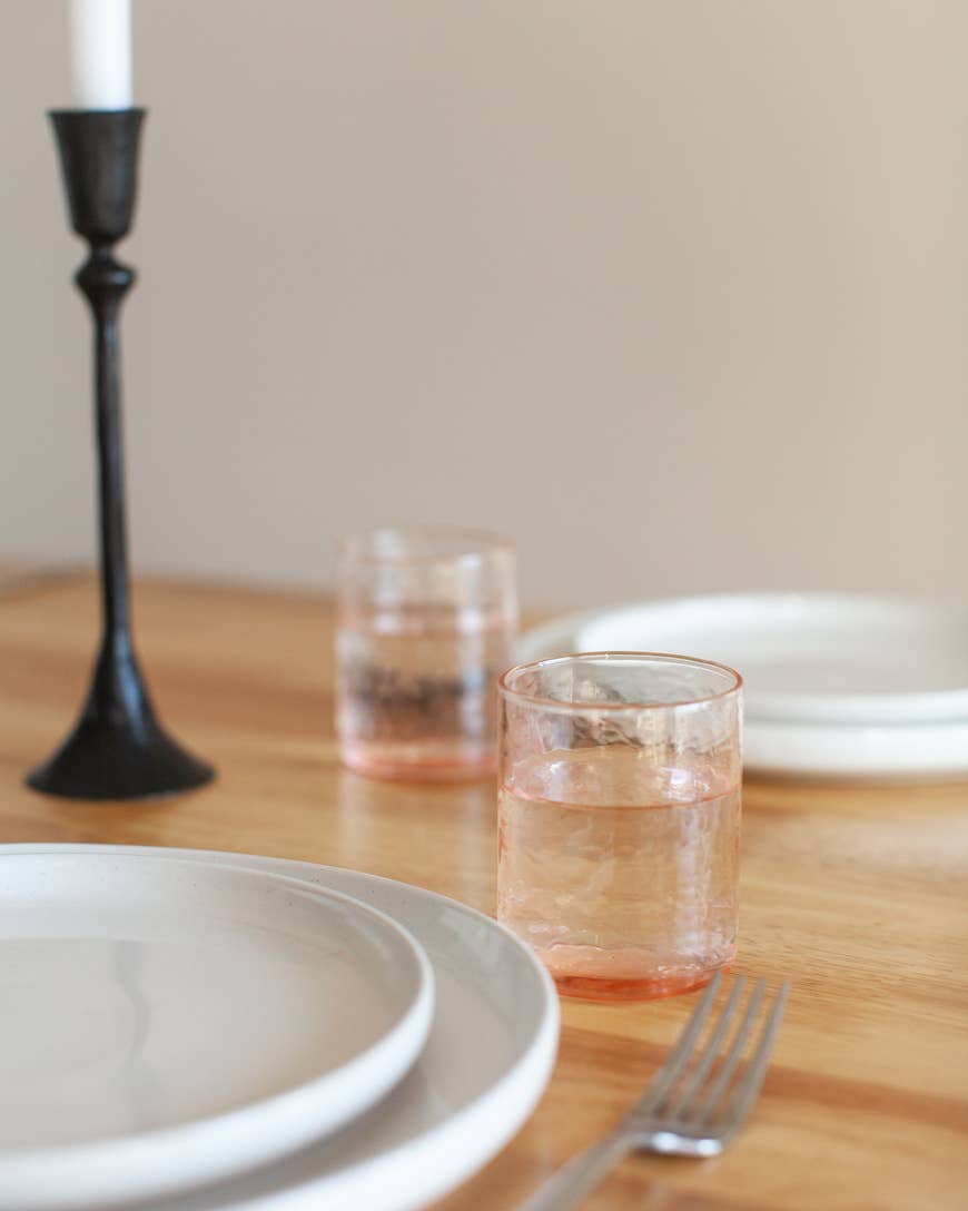 Creative Women - Vente Verre/tasse - Verres soufflés à la main avec finition martelée | Lot de 411