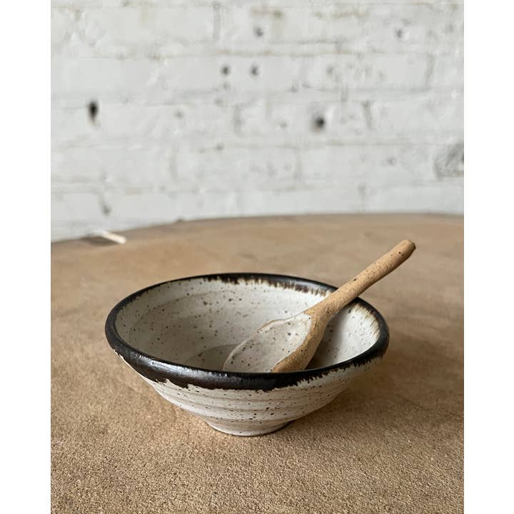 Gina DeSantis Ceramics - Wholesale Serving bowl - Luna Spoon and Mini Bowl Set1