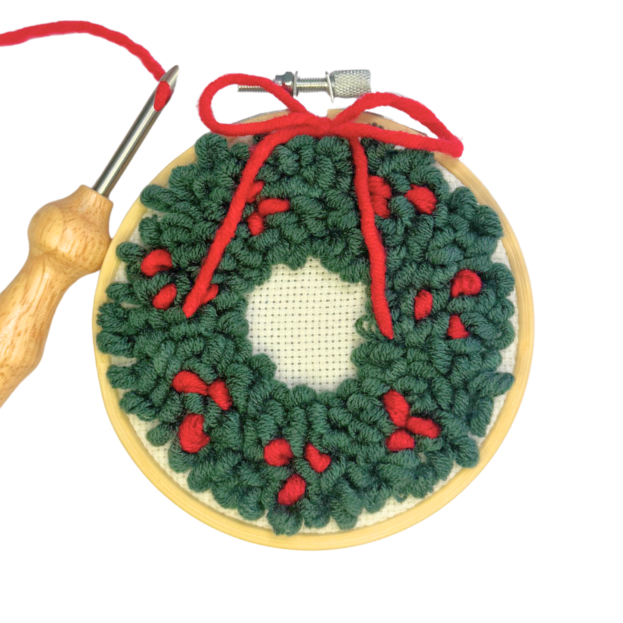 Plum Diddle - Wholesale Embroidery/Cross Stitch Supplies - Wreath DIY Punch Embroidery Kit0