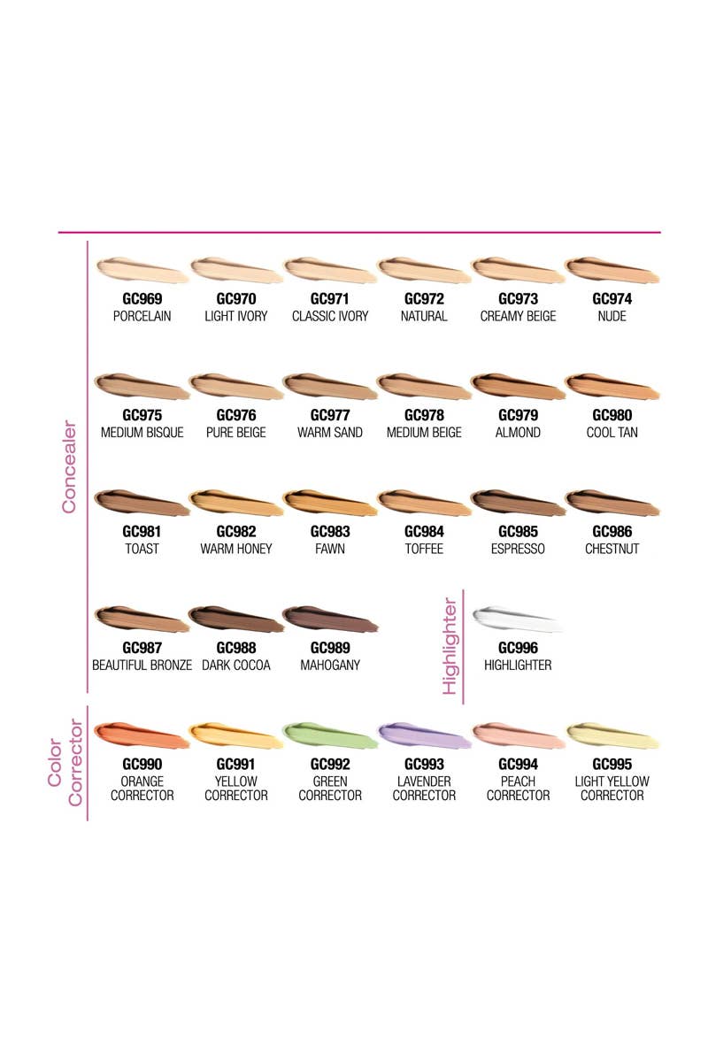 PINEAPPLE Beauty - Wholesale Face Concealer - LA Girl GCD241.1 HD Pro Conceal Display Set - 336pc7
