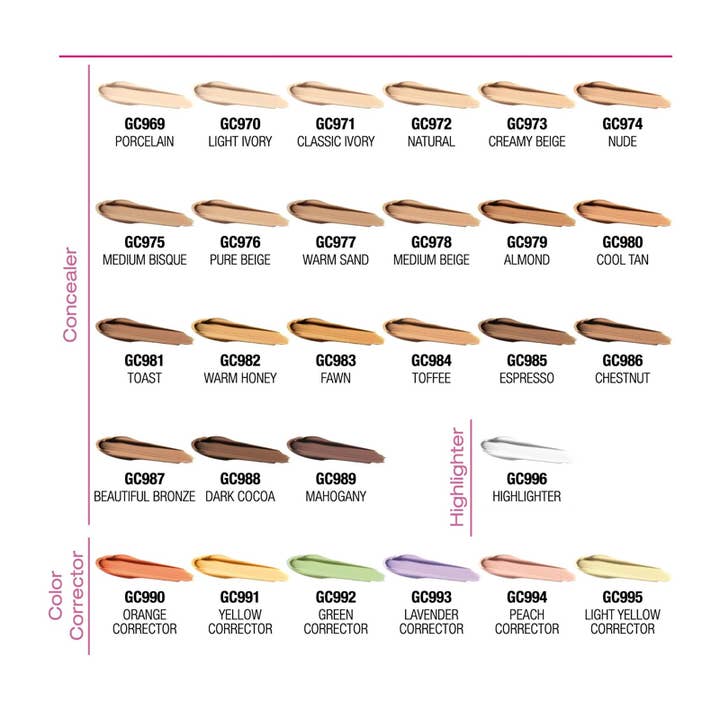 PINEAPPLE Beauty - Wholesale Face Concealer - LA Girl GCD241.1 HD Pro Conceal Display Set - 336pc7