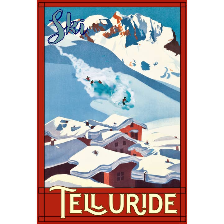 Ski Telluride Art Skiing Travel Poster 16 x 24 for wholesale by BMS BIZ