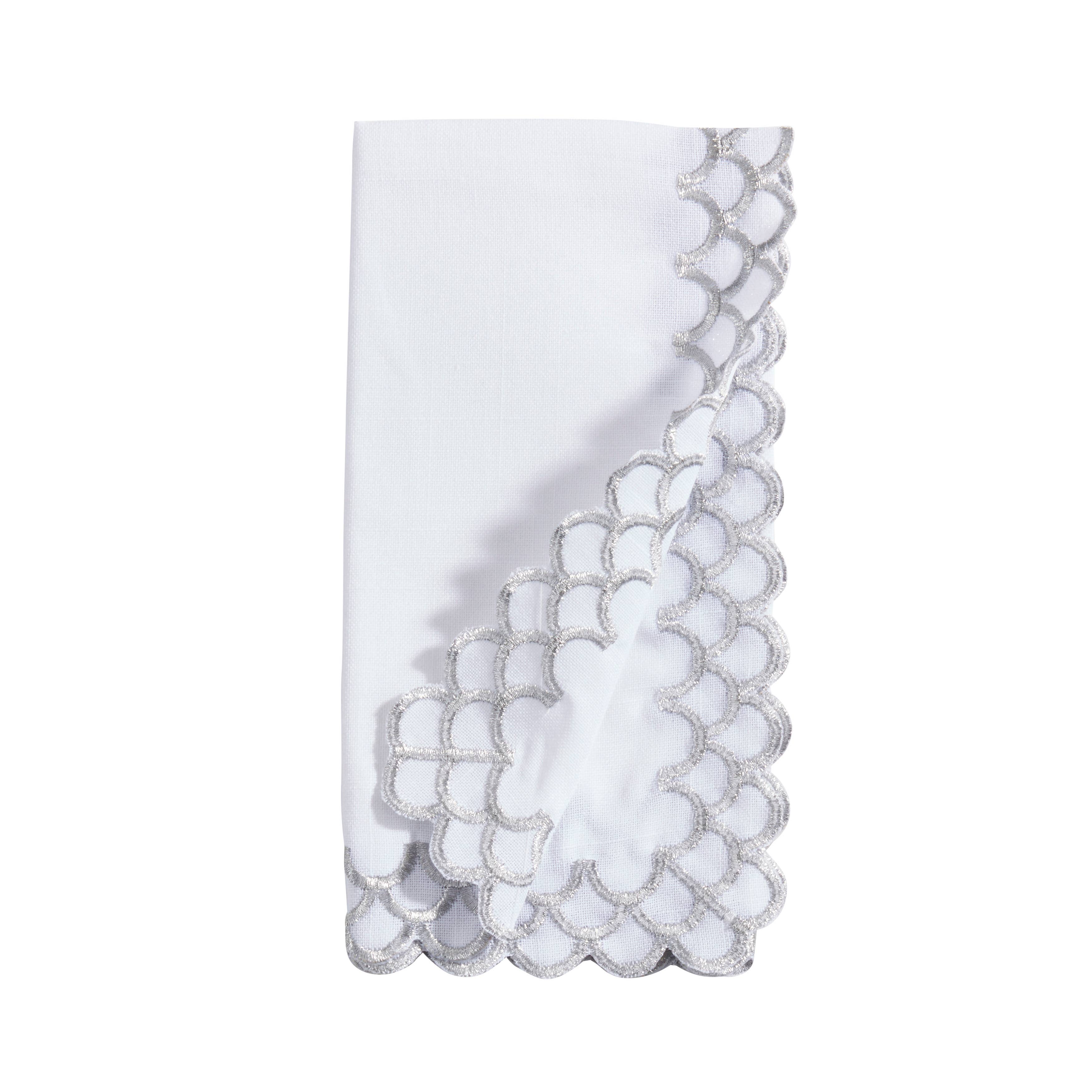 Saro Lifestyle - Wholesale Dinner & Cloth Napkin - Scalloped Edge Napkin4