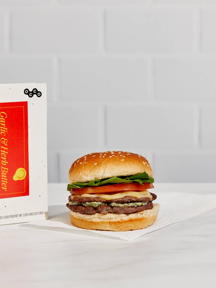 Burger au beurre d'ail et d'herbes pour la vente par Occo