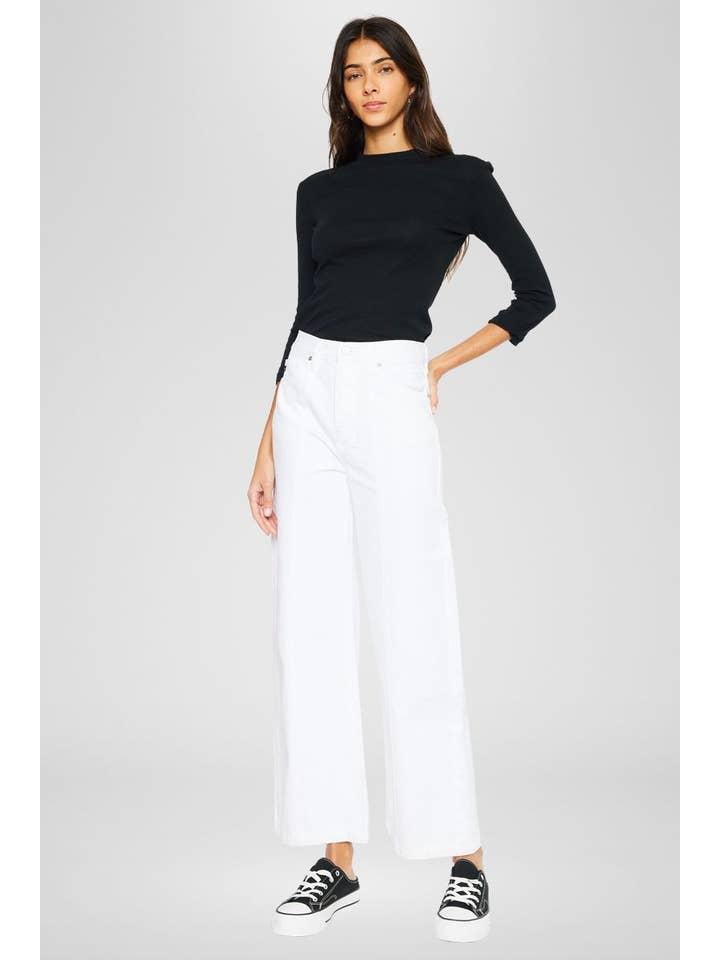 BIANCO JEANS A GAMBA LARGA ANNI '90 A VITA ALTA ULTRA HIGH RISE - KC7396WT in vendita all'ingrosso su Faire1