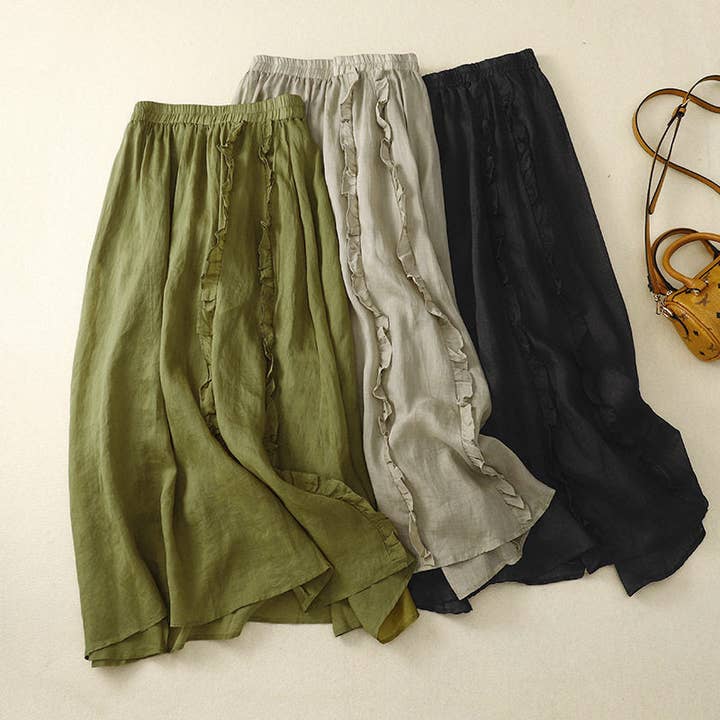 A-linje kjol med volangfåll för wholesale av UZ Wholesale Store