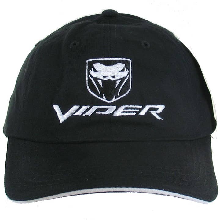 Hat - Dodge Viper Fangs - Black/White for wholesale by Detroit Shirt Co.