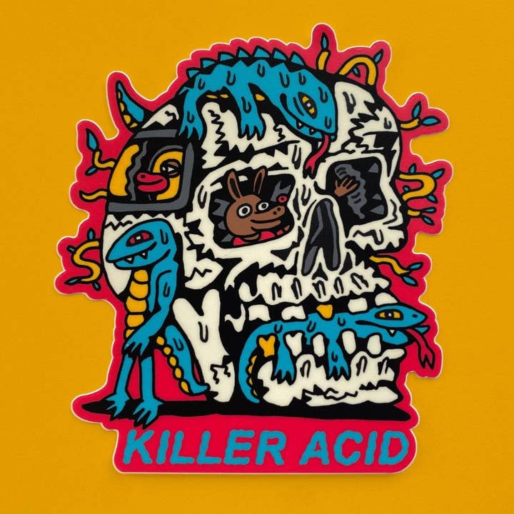 World Goes On Sticker for wholesale by Killer Acid