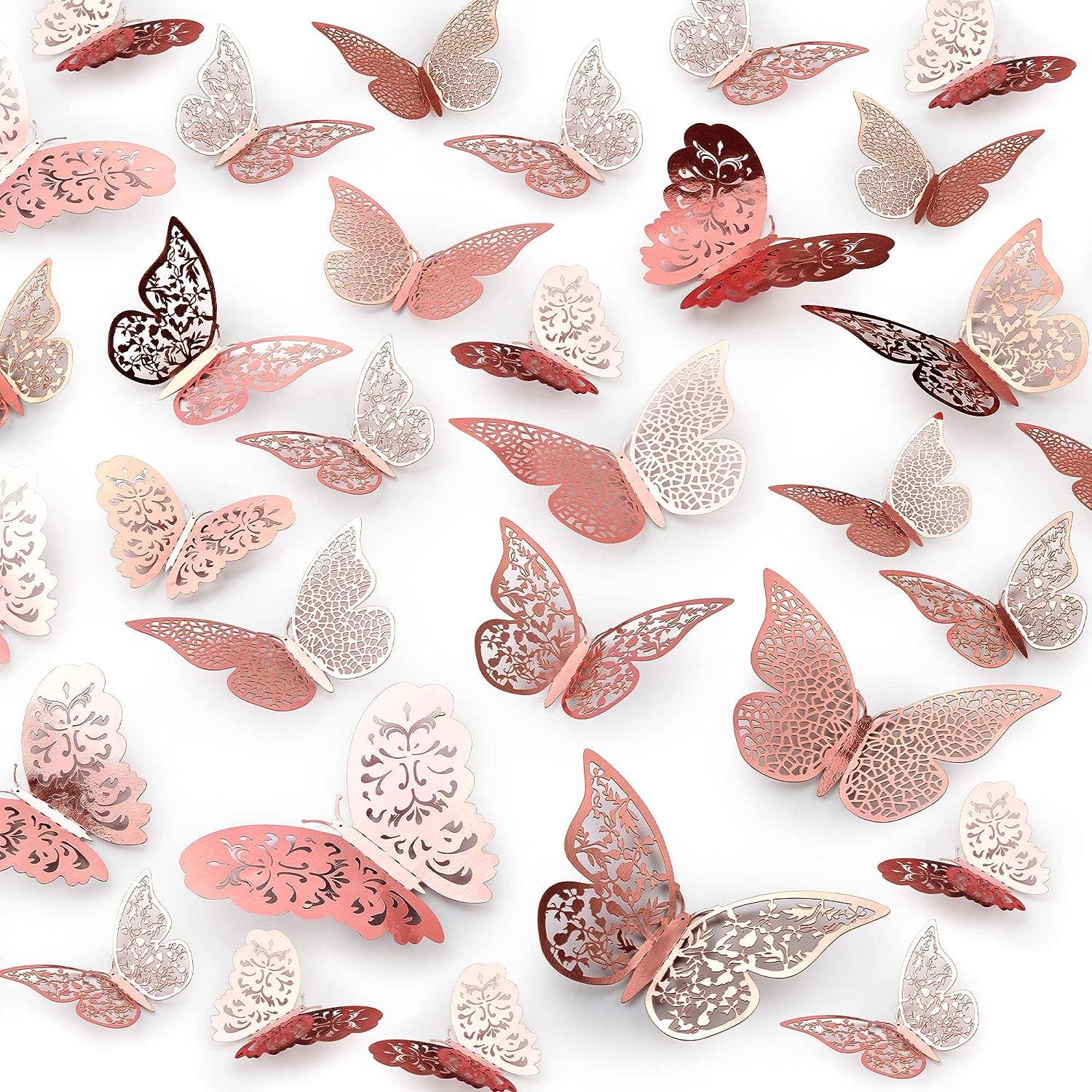 Zulay Kitchen – wholesale Wall Accent – 3D Butterfly Wall Decor – Set of 48 Decorative Butterflies12