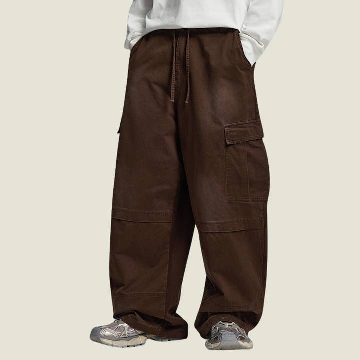 Unisex enfärgad sprayfärgad cargo – vida patchworkbyxor för wholesale av Sodalemon