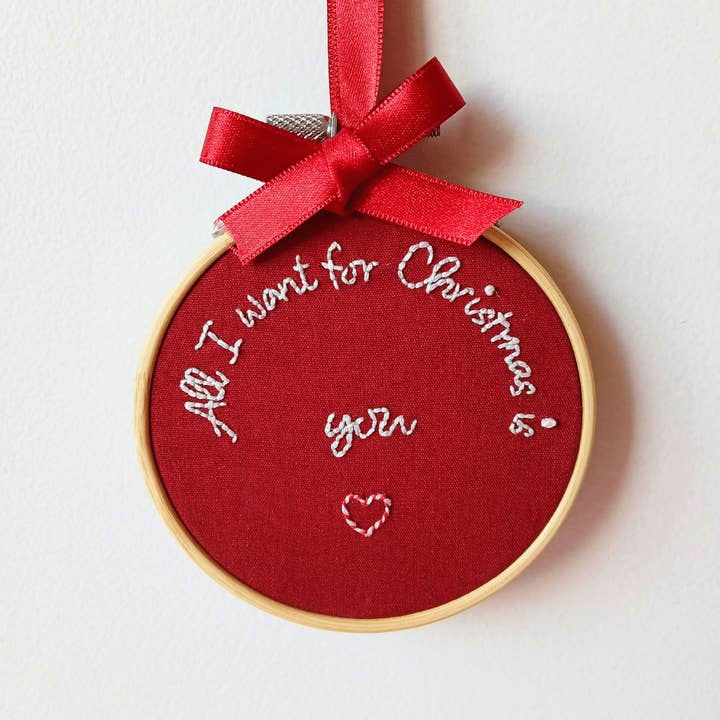 Kit broderie Noël All I want for Christmas is you | Débutant pour la vente par Mellow