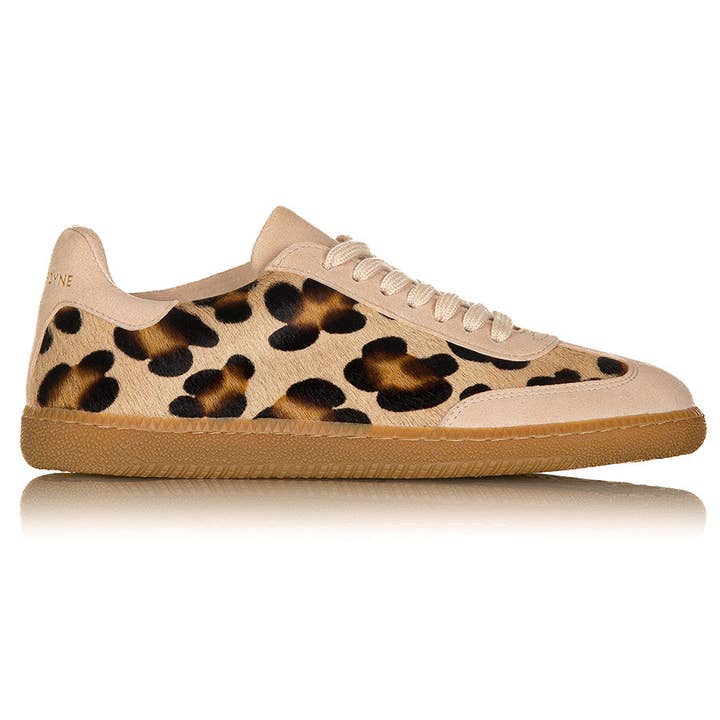 Sporty Trainer - Leopard/Beige Suede for wholesale by Nicki Hoyne