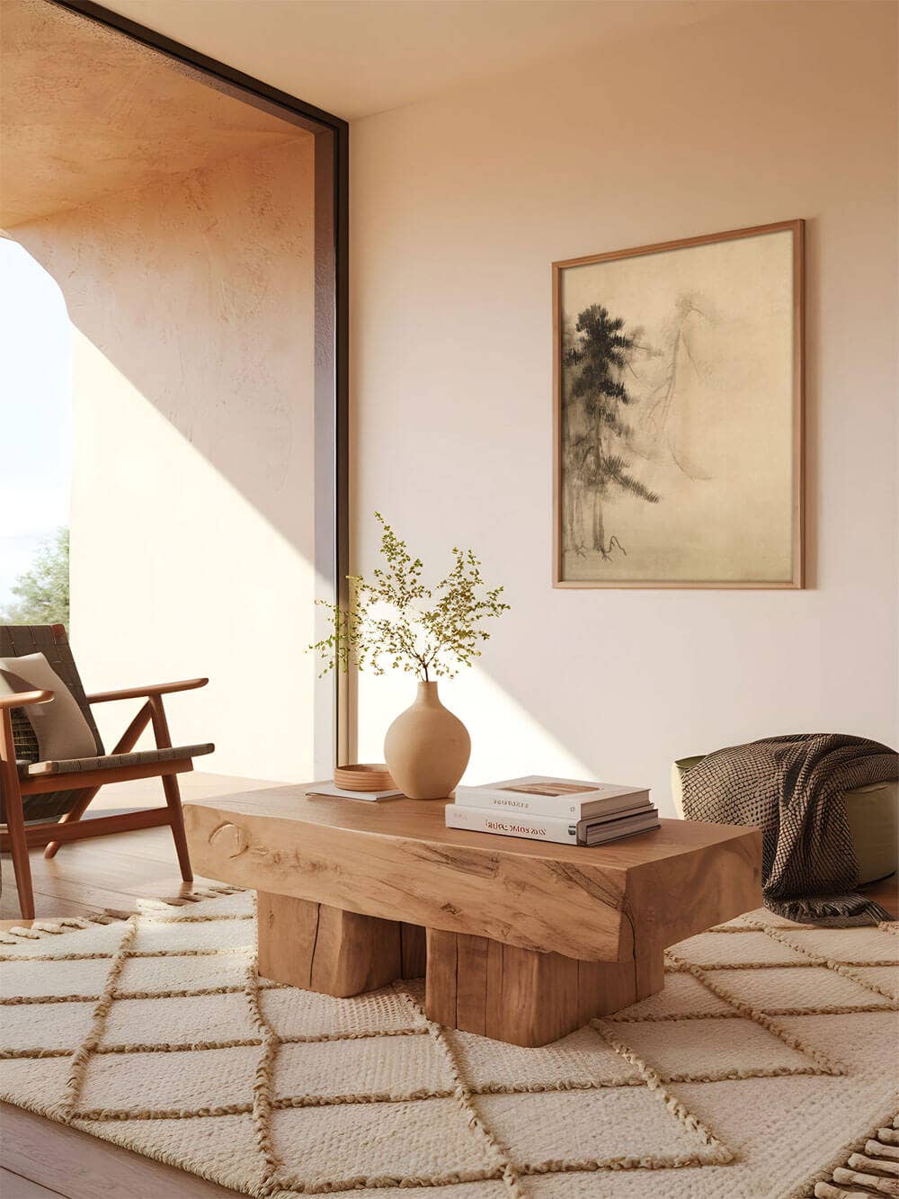 Modern Antique Prints - Wholesale Art Print - Wabi-Sabi Pine Sketch – Timeless Silence in the Mist VI1