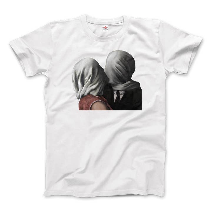 Rene Magritte The Lovers II (1928) Artwork T-Shirt for wholesale by Art-O-Rama Shop