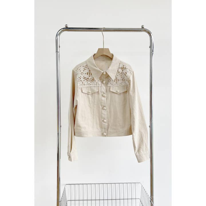 X9520CT Pearl Accent Button Blouse for wholesale by XHHH Inc