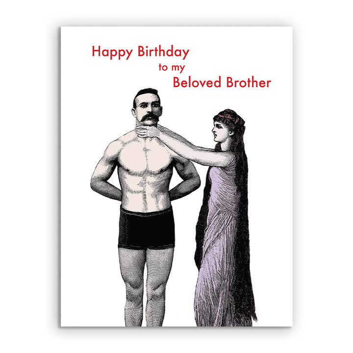 Brother Birthday Greeting Card for wholesale by The Mincing Mockingbird
