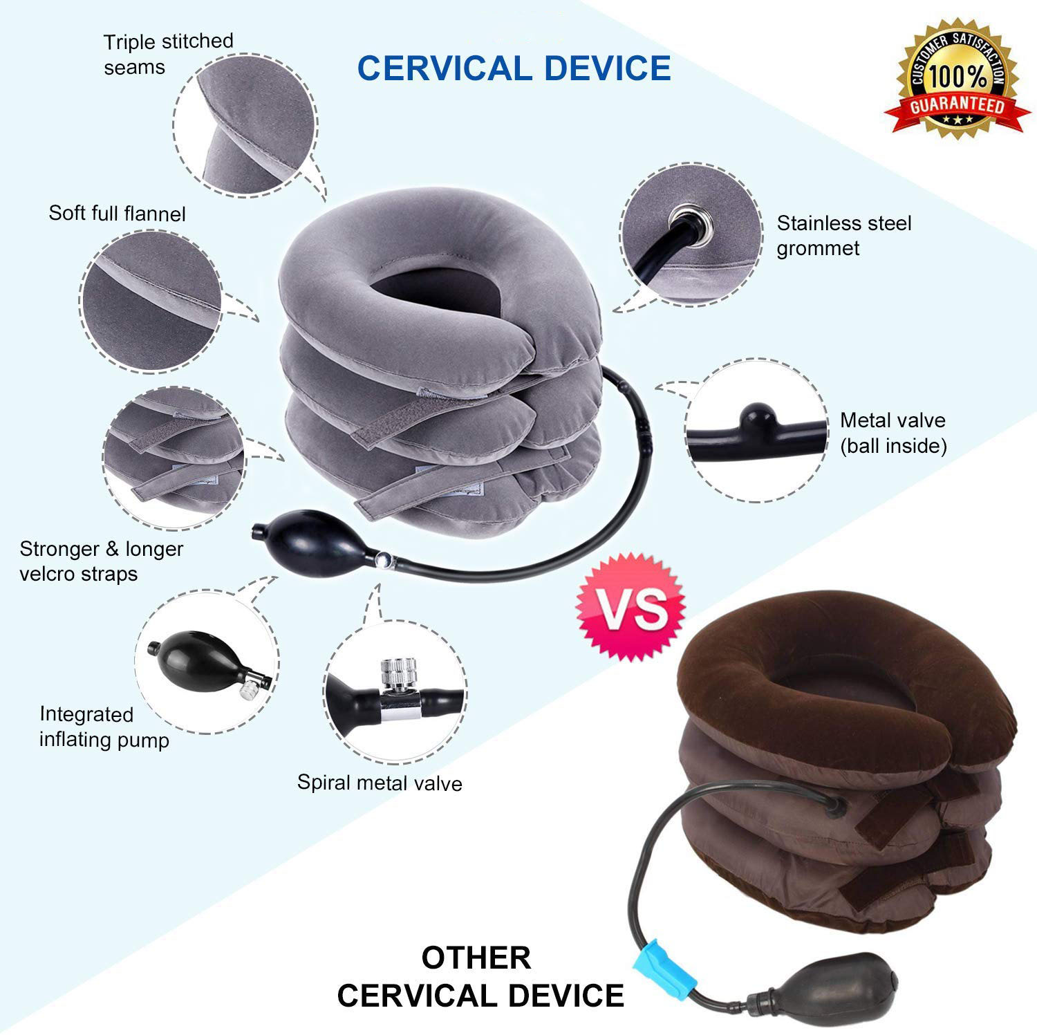 Mix Match Colors Adjustable Neck Traction Device for Instant Neck Pain Relief for wholesale on Faire11