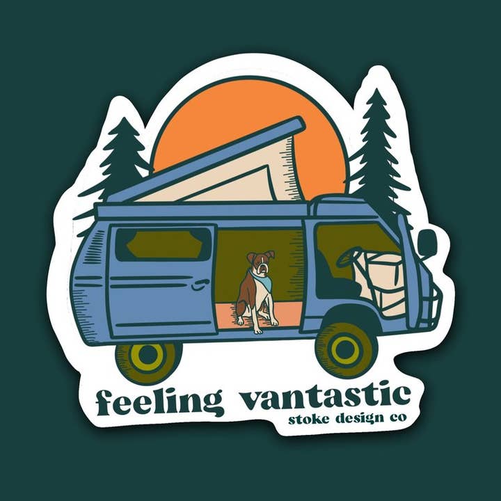 FEELING VANTASTIC STICKER for wholesale by Stoke Design Company