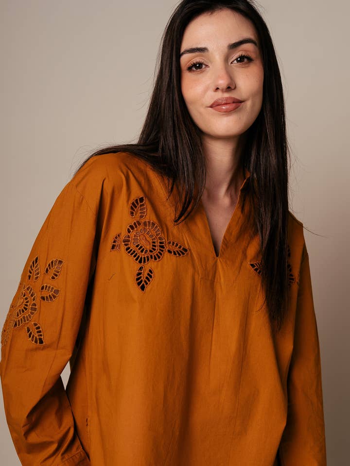 Kapda Casa - Wholesale Blouse - Women's - Blusa Clásico- Terra1