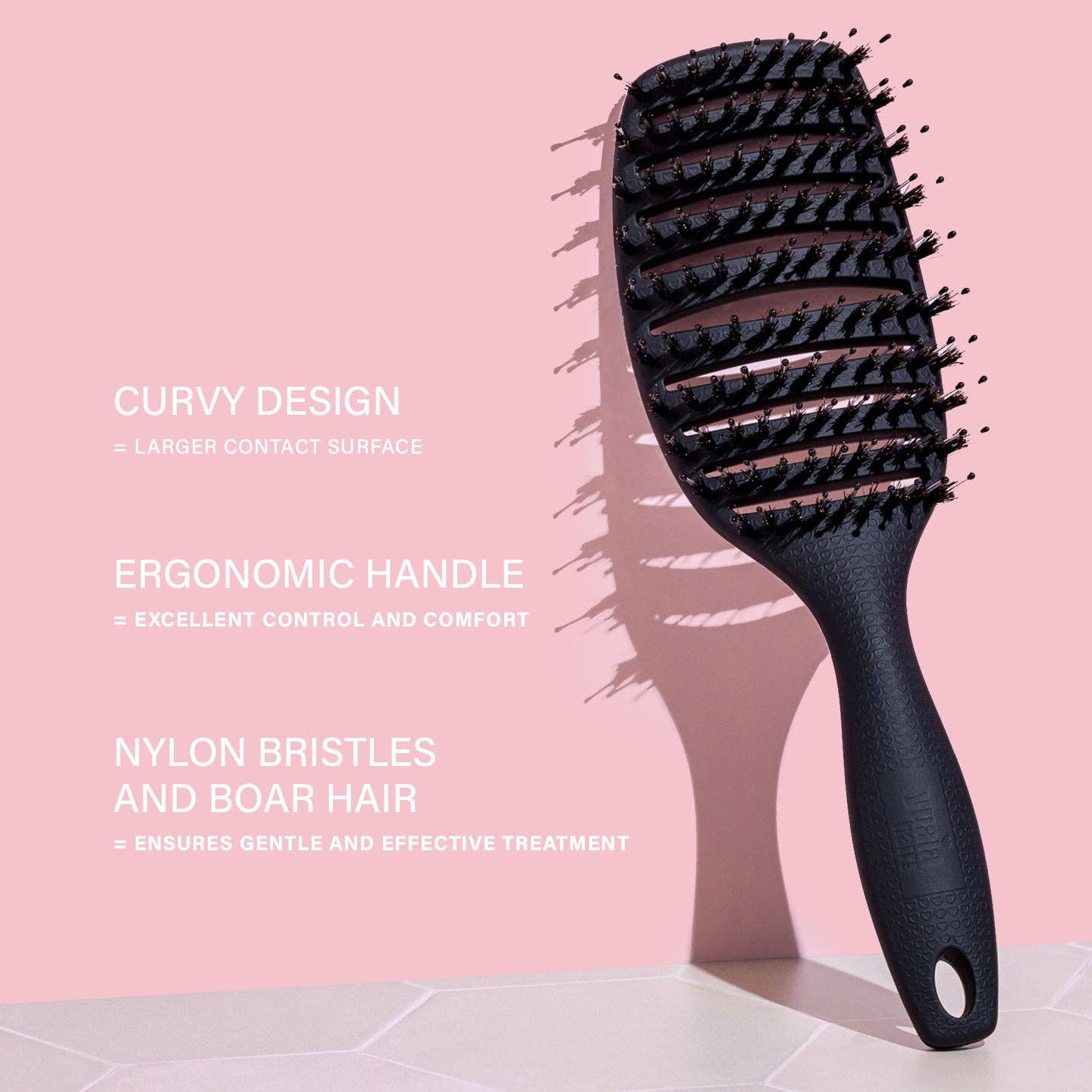Yuaia Haircare – Großhandel Haarbürste/Kamm – Curvy Brush – Haarbürste mit Wildschweinborsten6