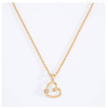 Golden Heart Charm Necklace for wholesale by Celine