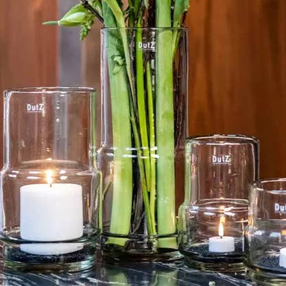 Vase FENN - Clear Glass for wholesale by DutZ Collection @ Lowlands Design