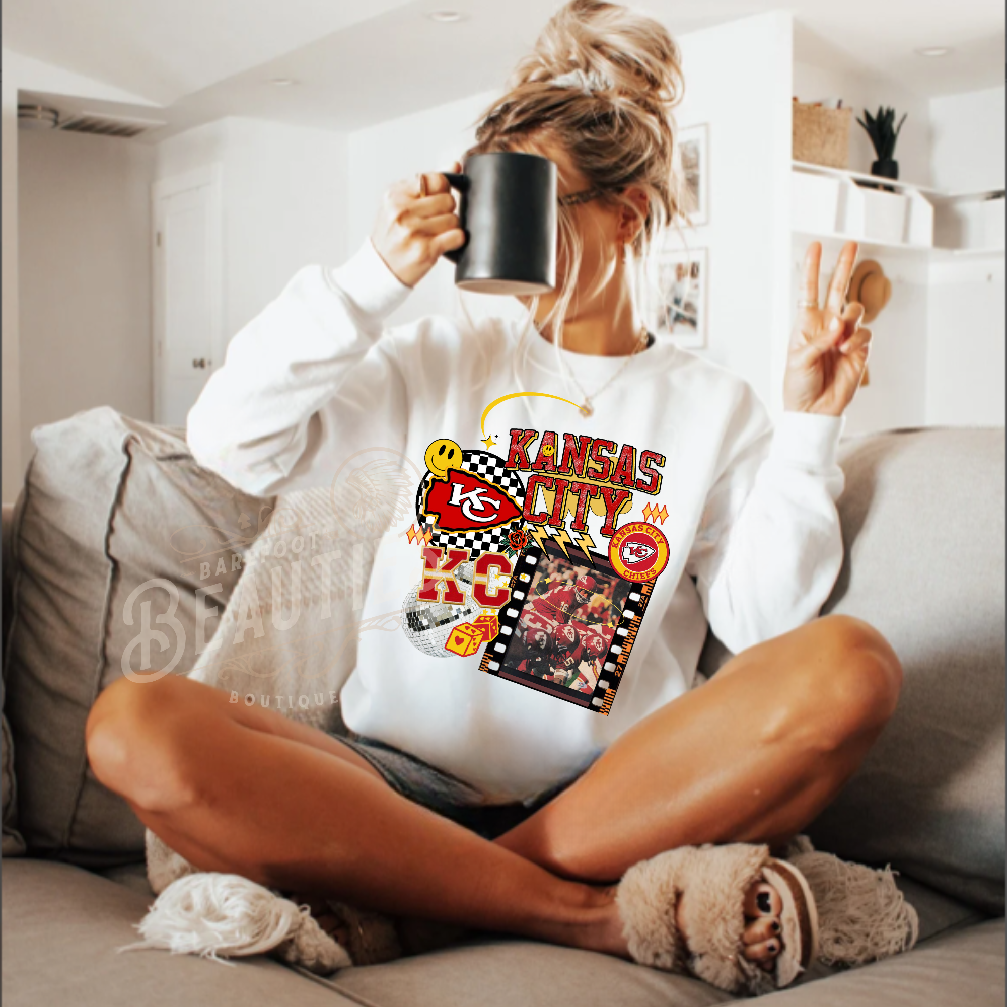 Barefoot Beauties - Wholesale Graphic Sweatshirt - Women's - How ‘Bout Them Chiefs?!6