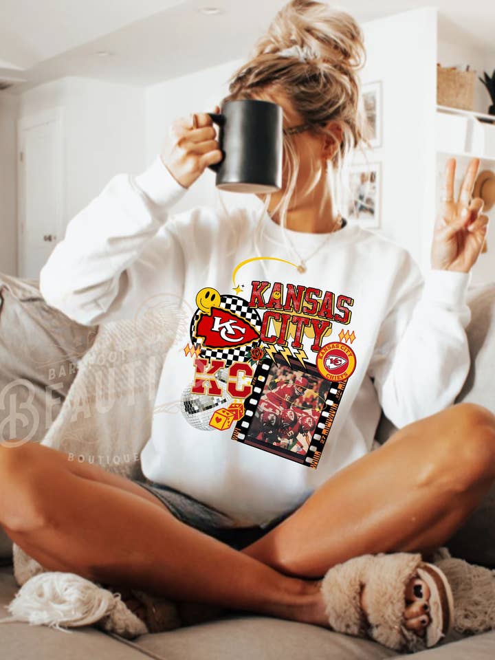 Barefoot Beauties - Wholesale Graphic Sweatshirt - Women's - How ‘Bout Them Chiefs?!6