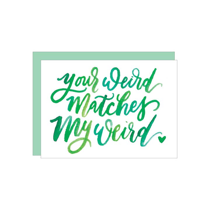 Vreemde wenskaart voor wholesale door Katie Elizabeth Lettering