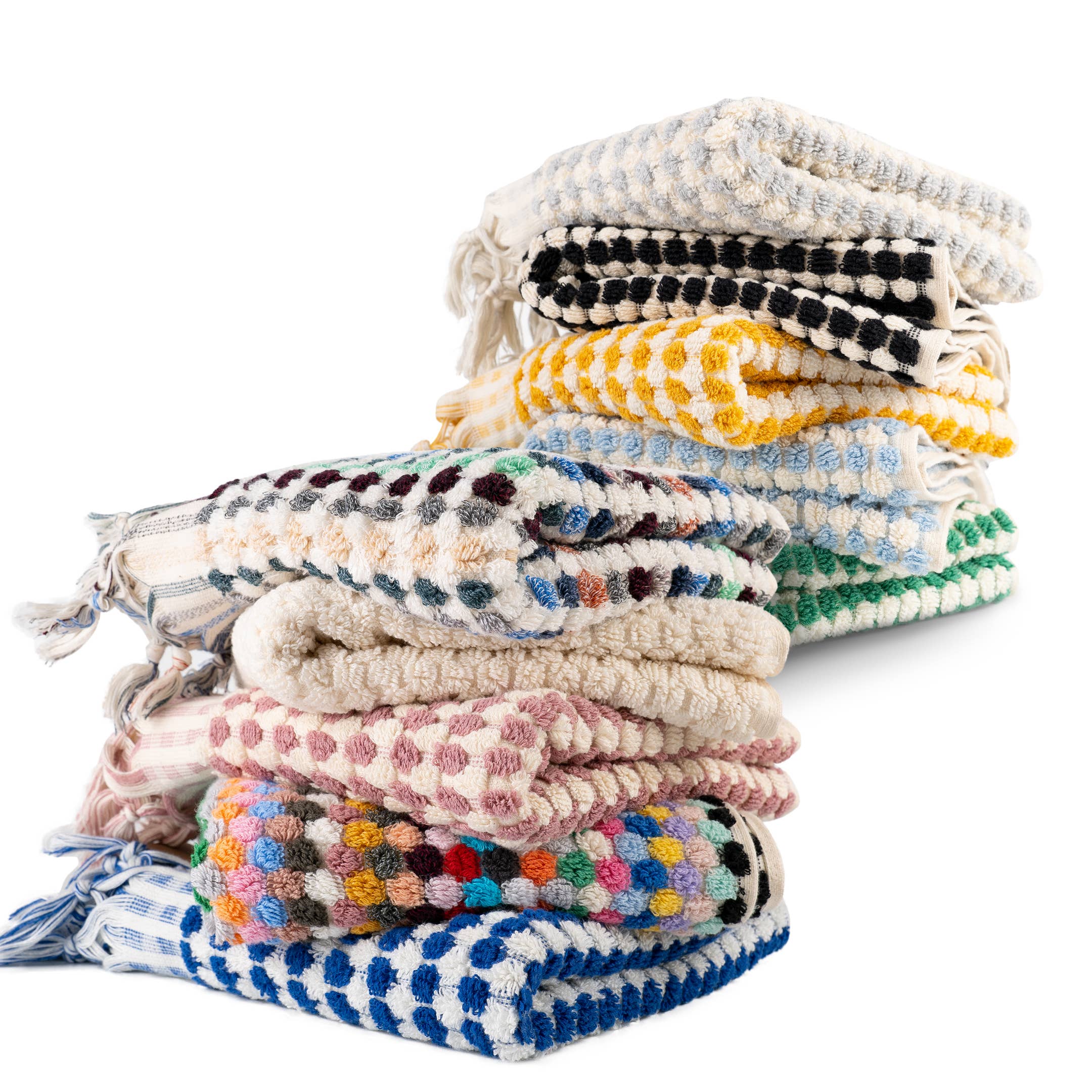 YURTLUS - Wholesale Hand Towel - YURTLU'S Bubble Series  Hand Towel 18x 37,Soft Thick Towel, Kitchen Towel - Mix 24