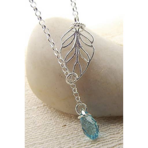 Alleen Camila ketting - Leaf Silhouette voor wholesale door Howling Dog Artisan Jewellery