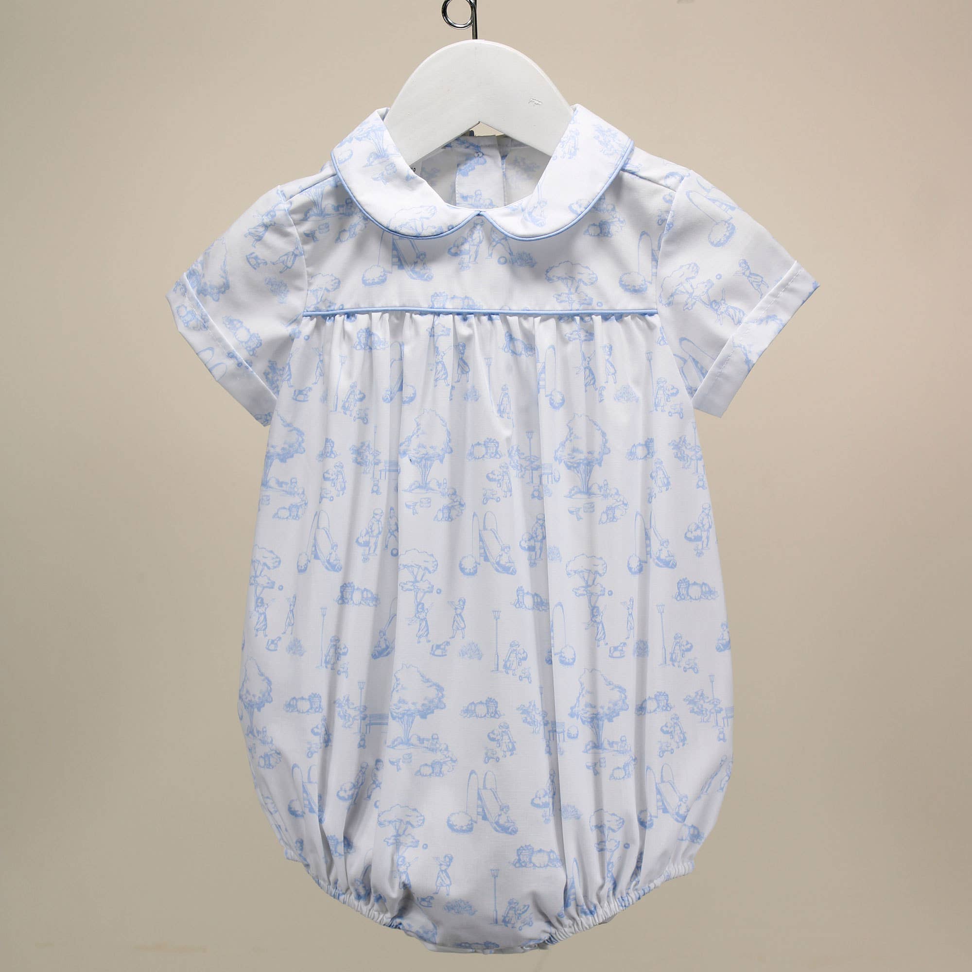 Baby Blessings Clothing - Wholesale Bodysuit (Non-Footed) - Baby - Toile de Jouy Blue Caleb Bubble0