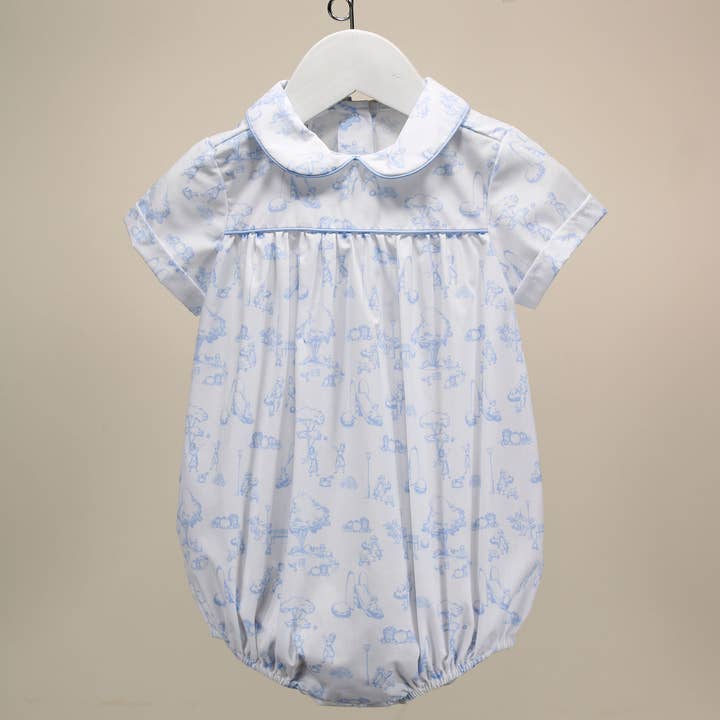Baby Blessings Clothing - Wholesale Bodysuit (Non-Footed) - Baby - Toile de Jouy Blue Caleb Bubble0
