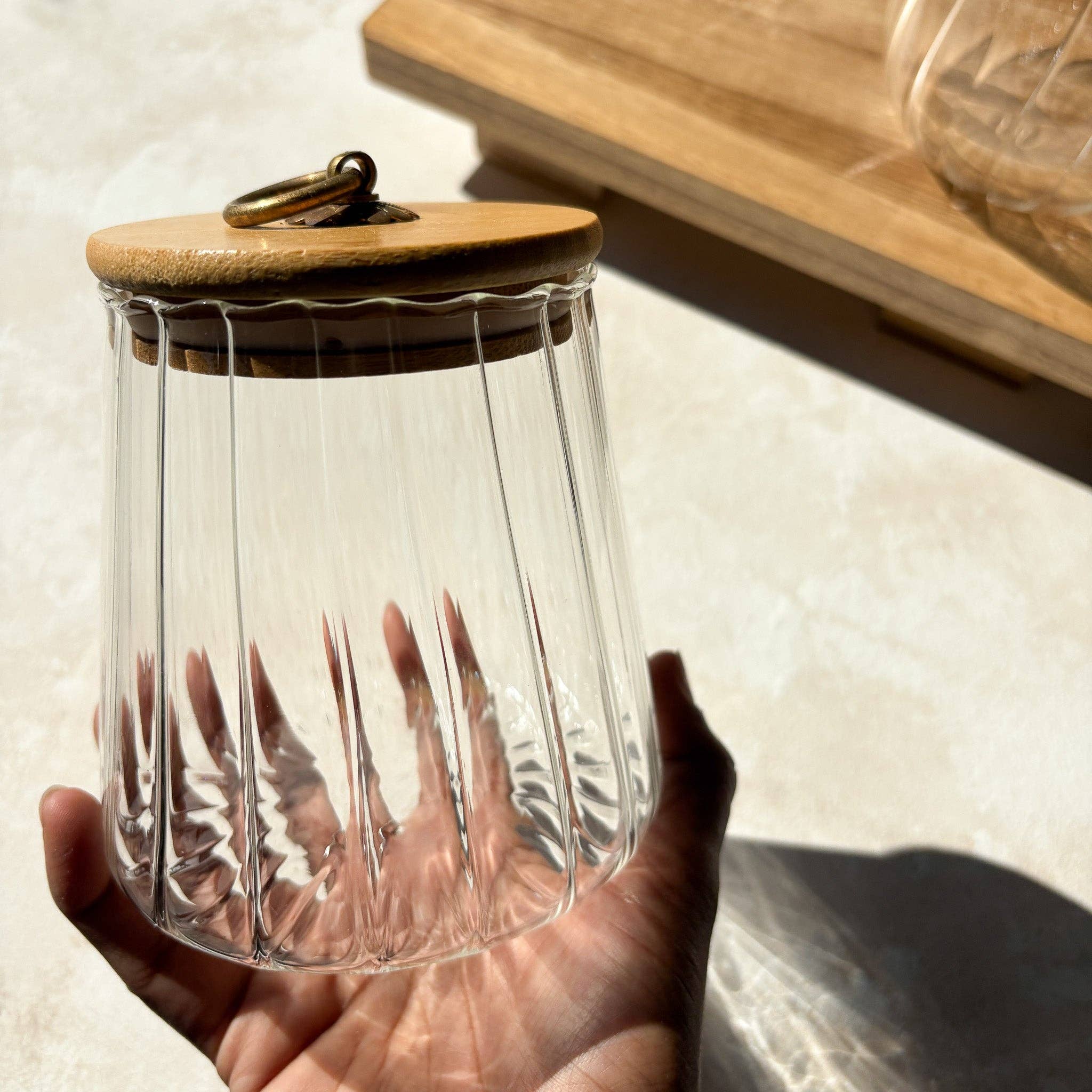 So At Nature – wholesale Jar – Tea Coffee Sugar Ring Lid Jar Set4