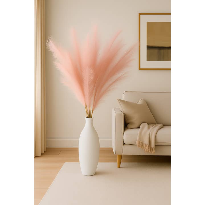 Mollie Sophia Ltd - Wholesale Dried/pressed flowers - Faux Pampas Grass 120cm – Boho Decor in 6 Colours 6