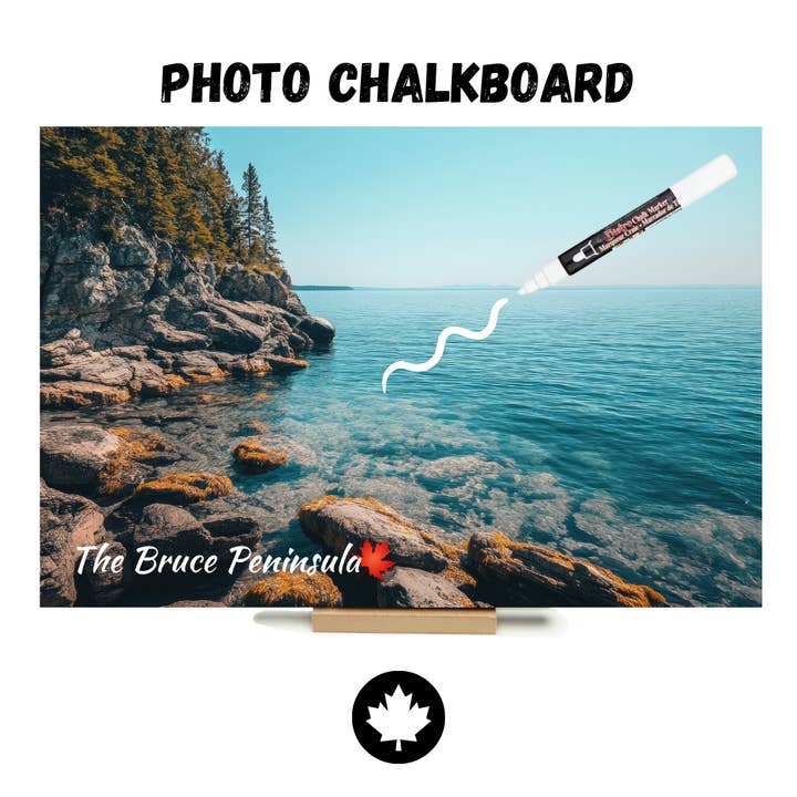 JEANNIE B - Wholesale Chalkboard - Lake Huron Shoreline/Bruce - Jeannie B Photo Chalkboard