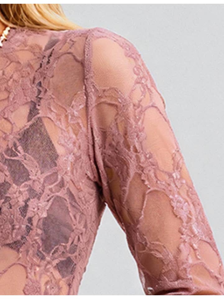 Sweetkama - Venta al por mayor Blusa - Mujer - Blusa de Encaje Floral para Damas Transparente para Capas SKT410185