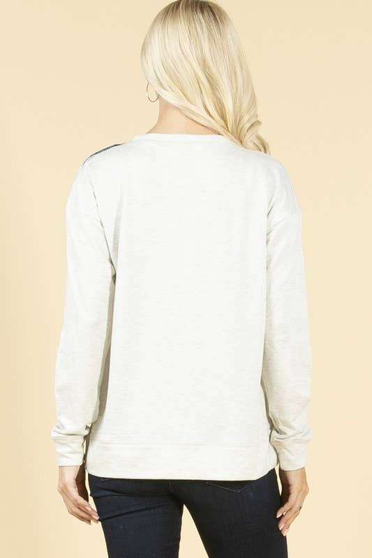 Avery – Sweatshirt - Mulher por atacado – MOLETOM GRÁFICO DE PENAS KC035-AVIVA9