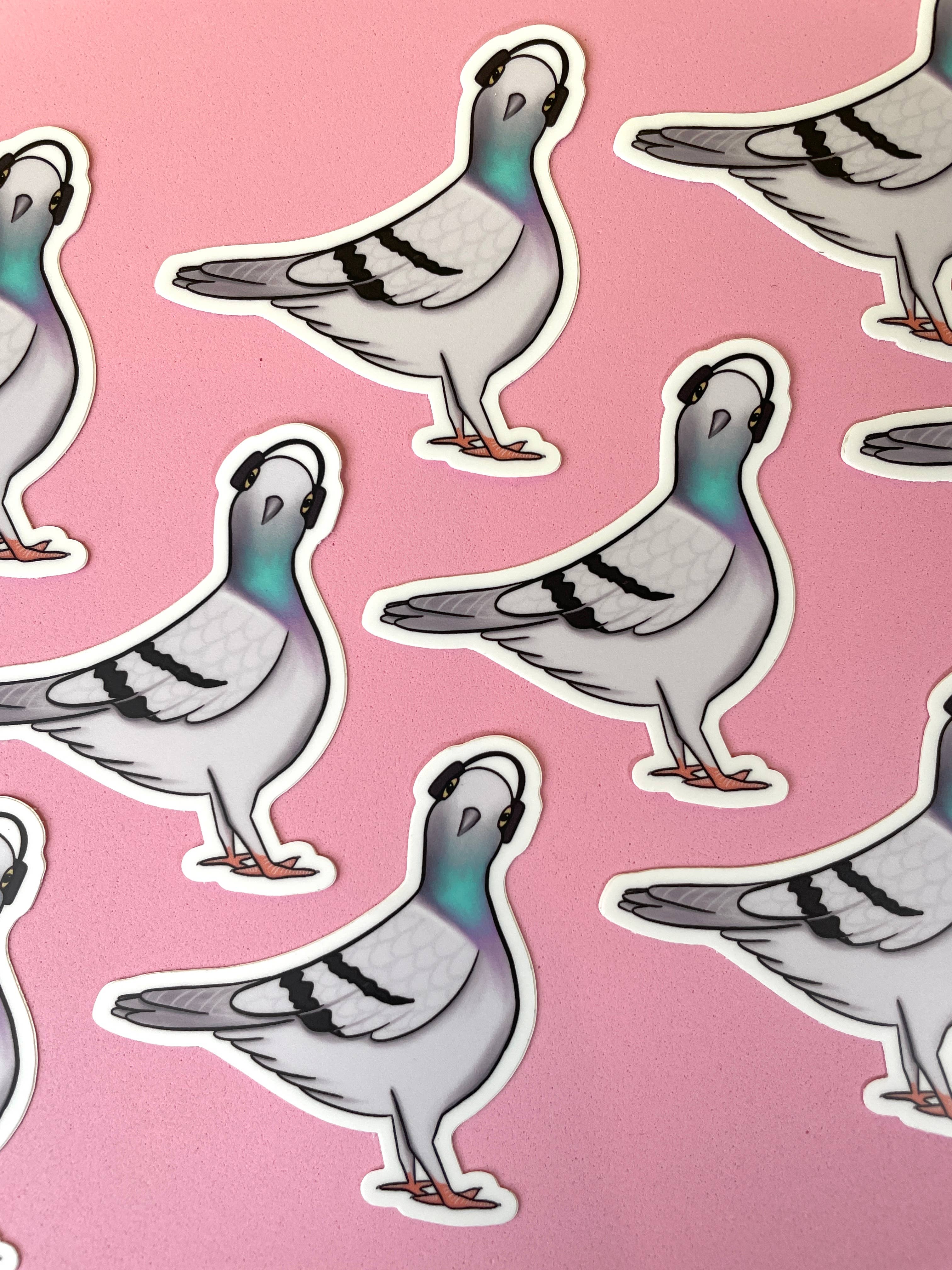 quirky burp illustrations - Wholesale Sticker - NYC Pigeon Waterproof Vinyl Sticker2