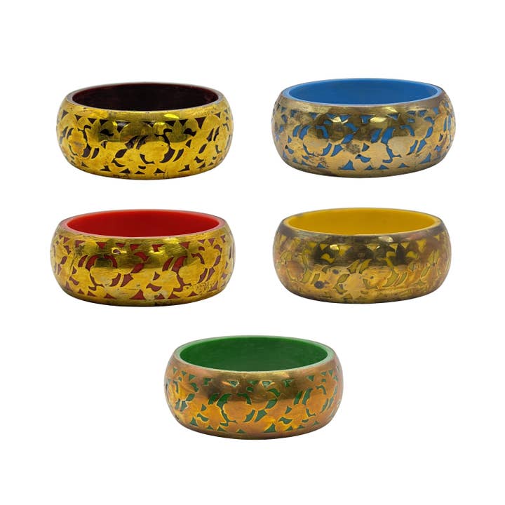 Harzarmreif mit filigranen Messingakzenten für den Großhandel von Treasure Jewelry