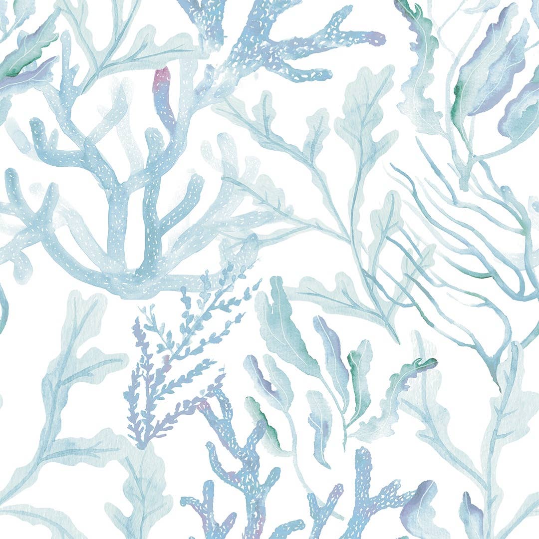 Coral Reef Aqua Peel and Stick Wallpaper, 28 sq ft for wholesale on Faire0