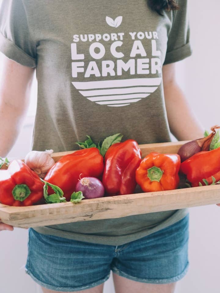 Support Local Farmer Graphic Tee Womens Clothing Farm Tshirt for wholesale by Nature Supply Co