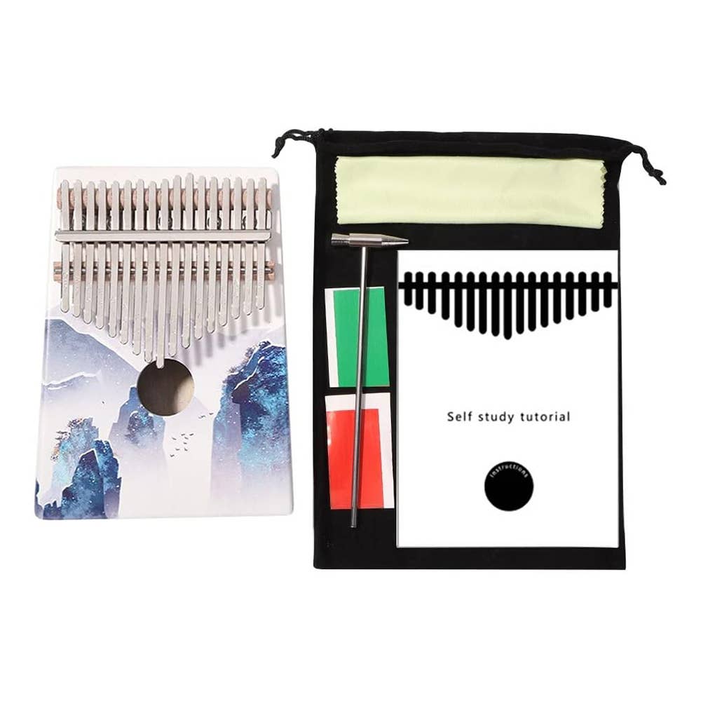 giftland - Vendita all'ingrosso Strumenti musicali - Kalimba colorata in legno con custodia in velluto4