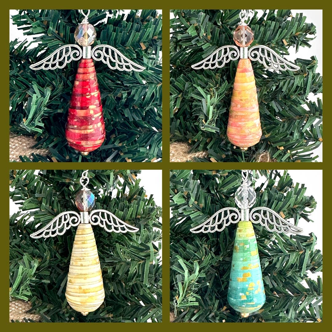 Allison Lake Handmade - Wholesale Ornament - Paper Bead Kerstvakantie Engel Ornament | Bundelpakket2