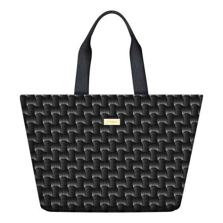 Borsa Tote Nera Essenziale da Donna con Design Time Tunnel per la vendita all'ingrosso da parte di OEELINN
