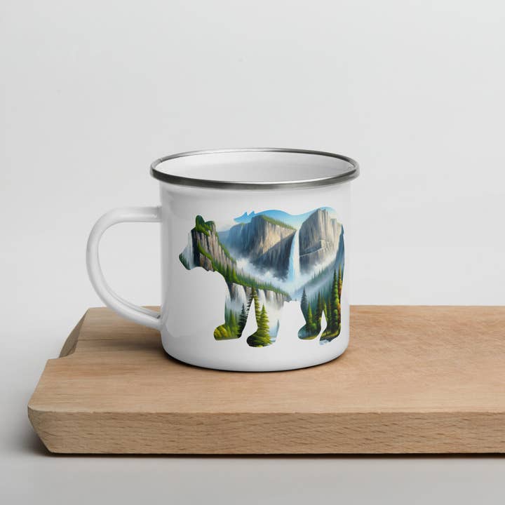 Park Service Apparel – wholesale Kaffekoppar – Yosemite Valley Björntålig Campingmugg Nationalpark Kopp