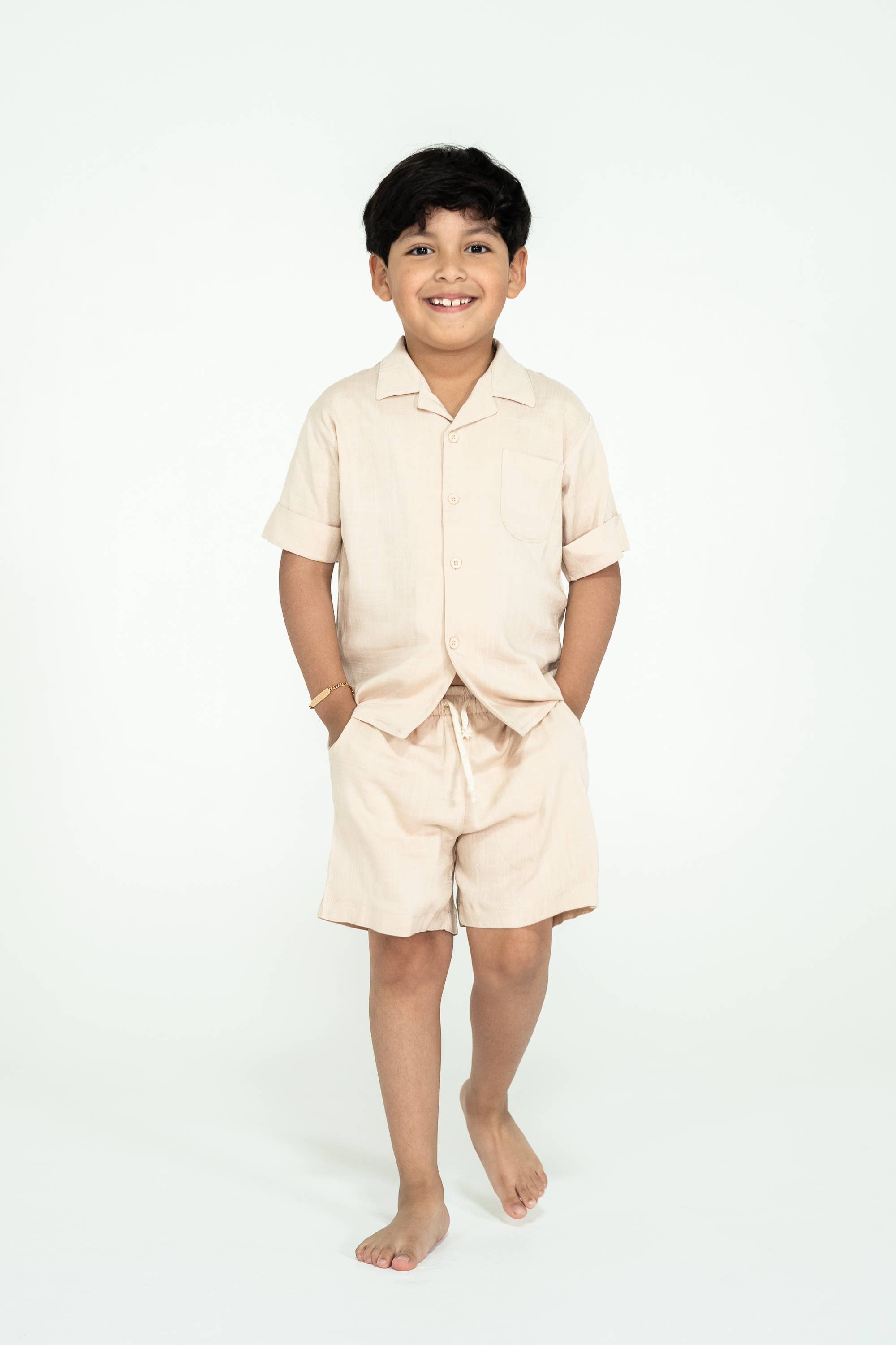 Beige Cotton Linen Set in Natural for wholesale on Faire5