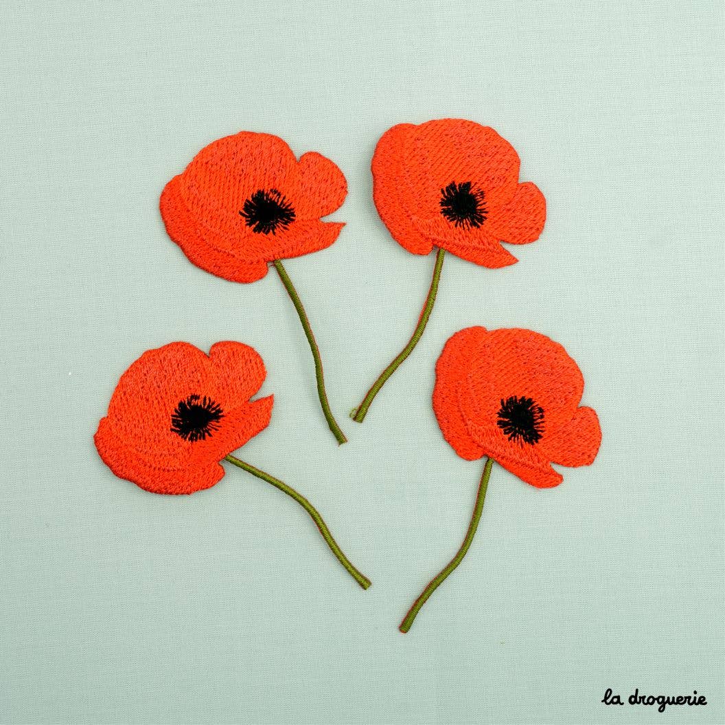 LA DROGUERIE - Vendita all'ingrosso Toppe - Distintivo "Fiore di papavero"