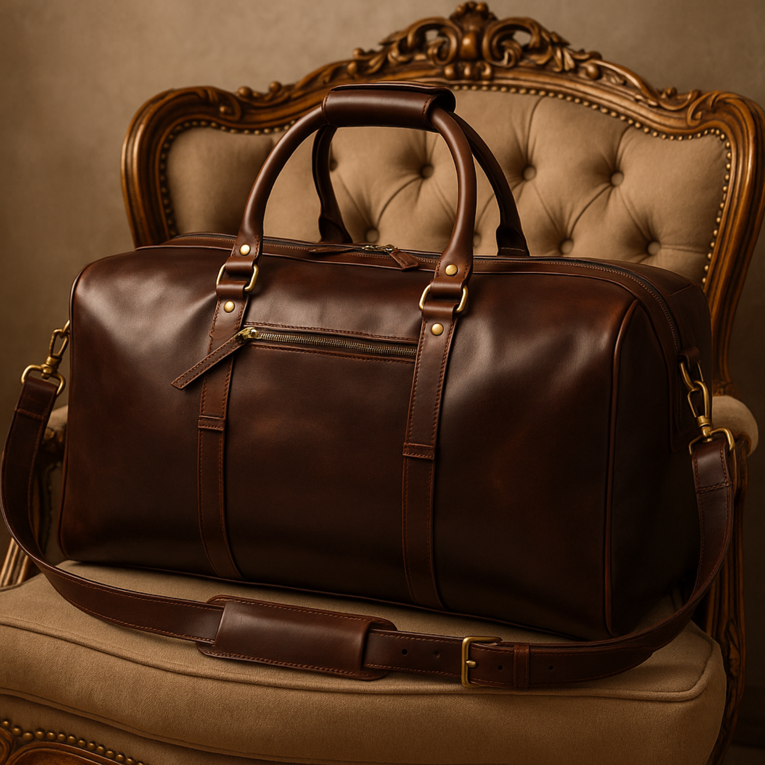 Hides - Wholesale Weekender Bag - Men's - Big Mouth 40L Leather Duffle - Airline Friendly Travel Bag22