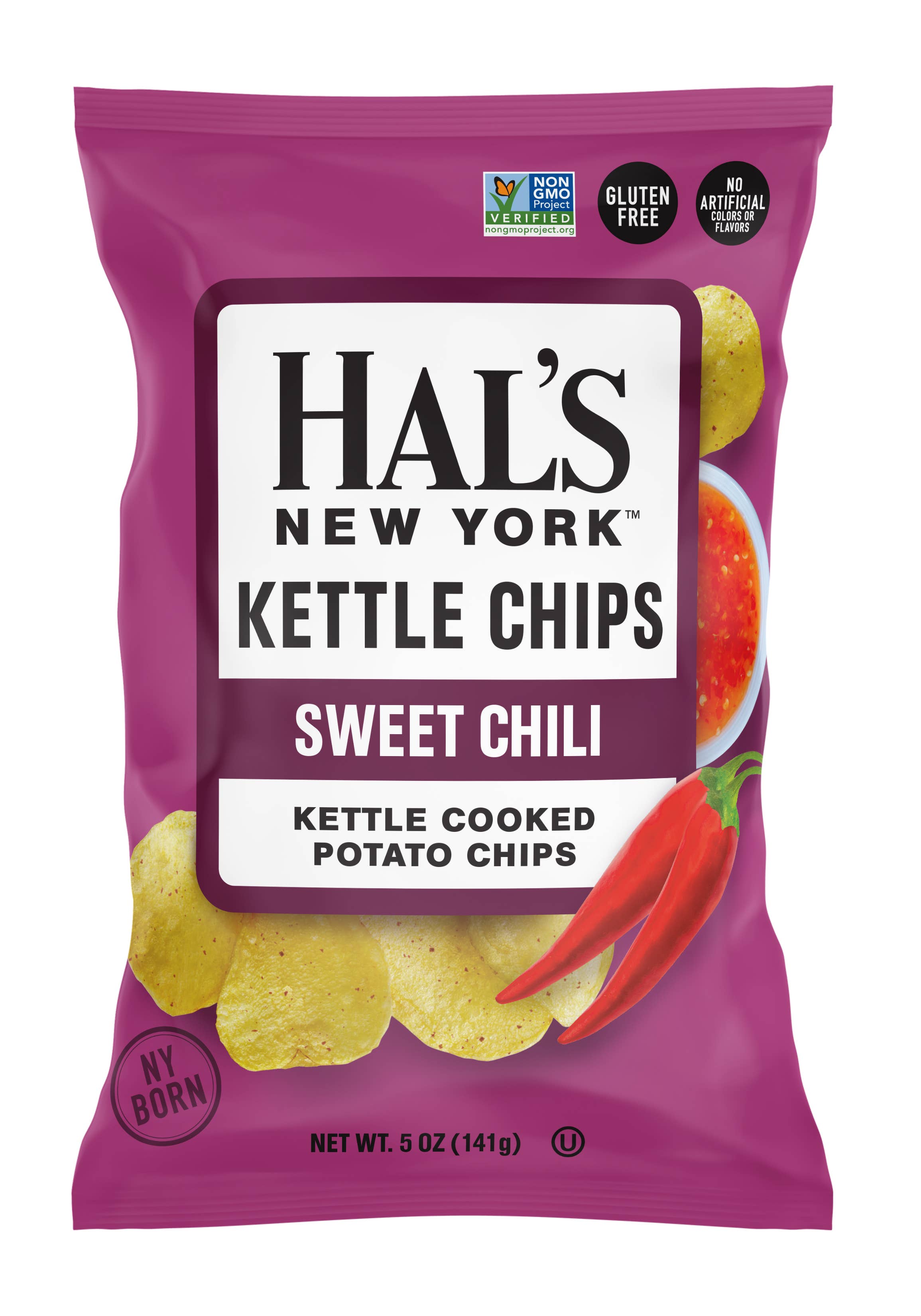 Oasis Snacks - Vendita all'ingrosso Patatine - Patatine Fritte Kettle Cooked di New York di Hal, 142g6